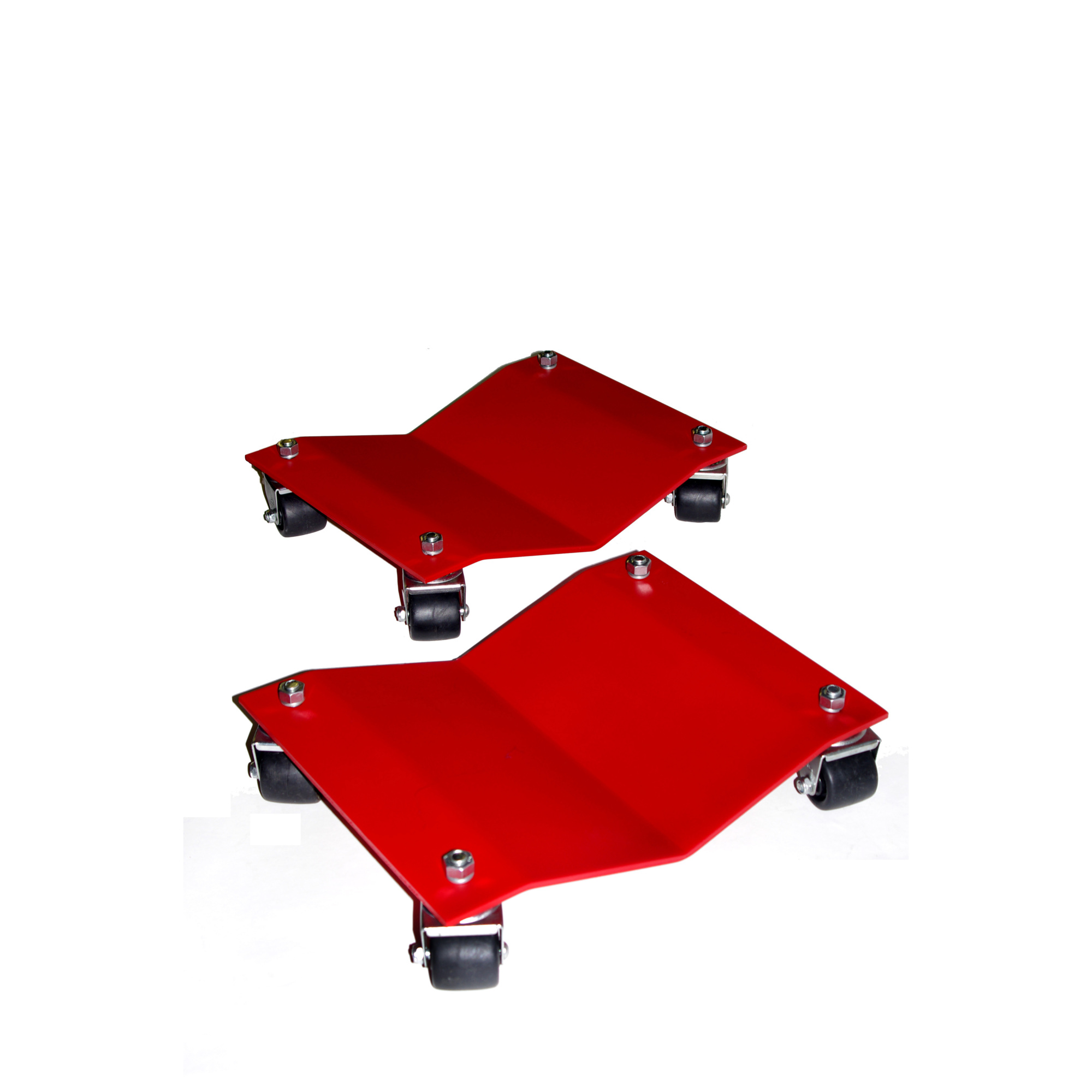 Merrick Auto Dolly Wheel Dollies - 12in. x 16in., 3000-Lb. Capacity, Steel, Red, 2 Pcs, Model# M998101